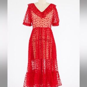 Batsheva May Dress Red 14